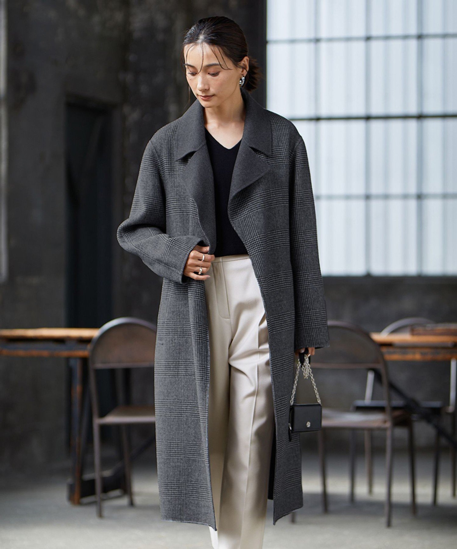 ICB｜ウールリバー ロングトレンチコート | Rakuten Fashion(楽天