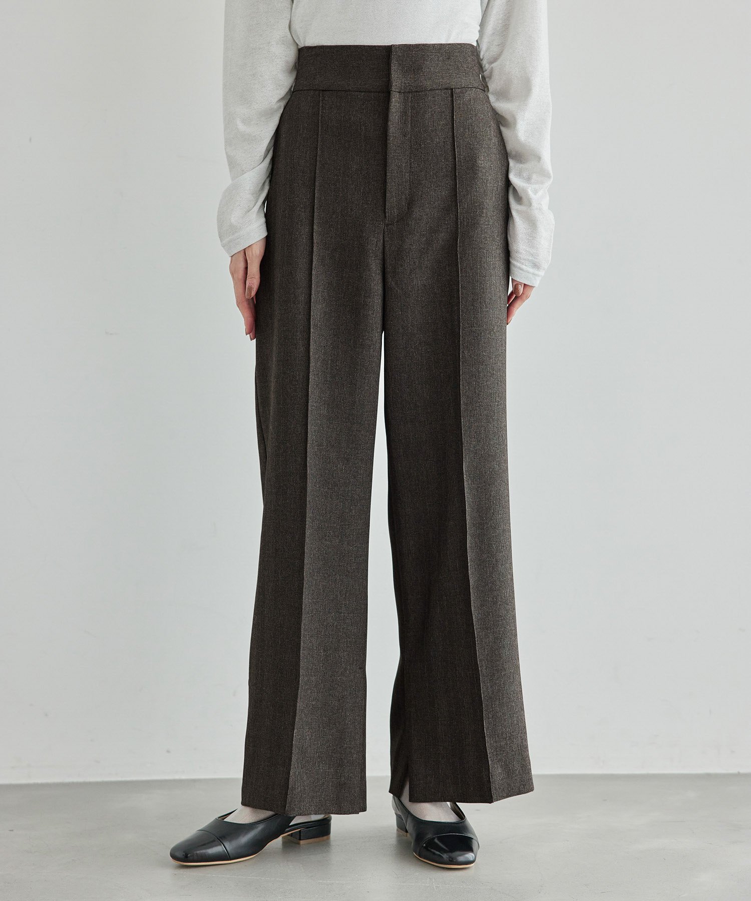 ROPE' PICNIC｜ウールライクサージワイドパンツ/セットアップ対応