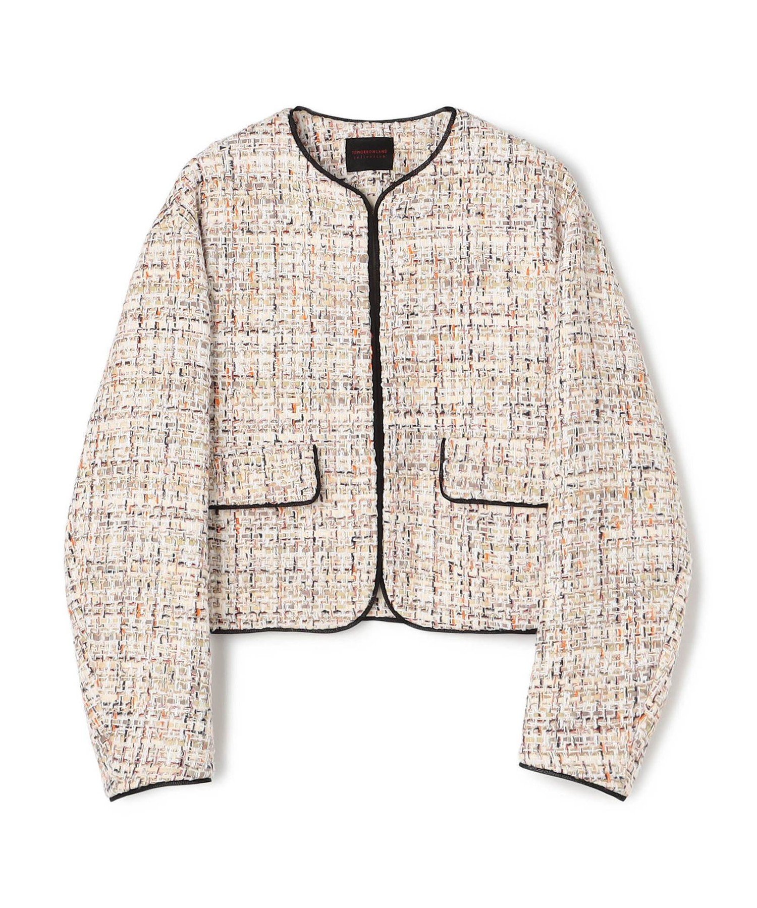 TOMORROWLAND｜ホロウファンシーツイード ノーカラートリミング