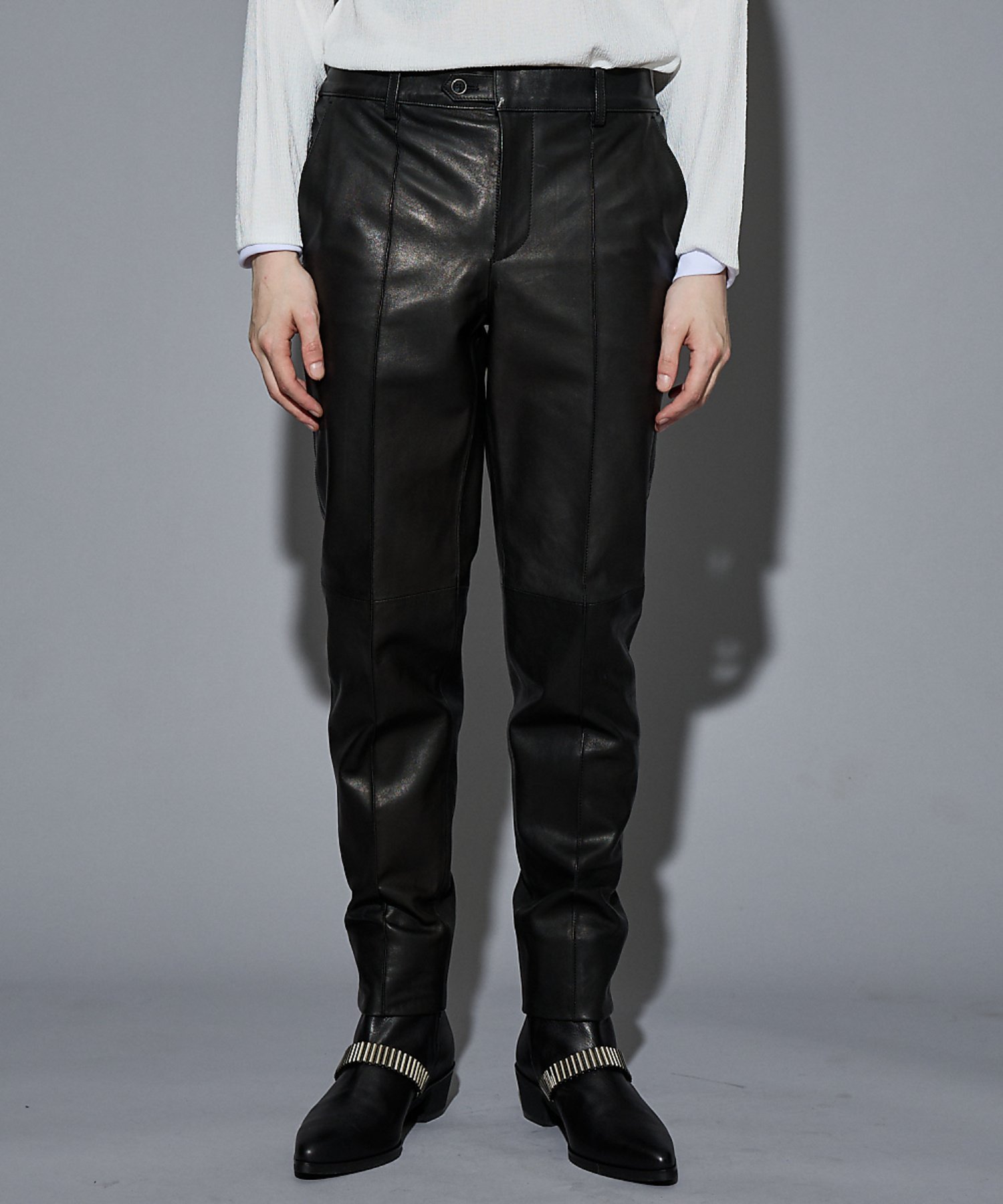 5351POUR LES HOMMES｜【セットアップ対応】レザー テーパード