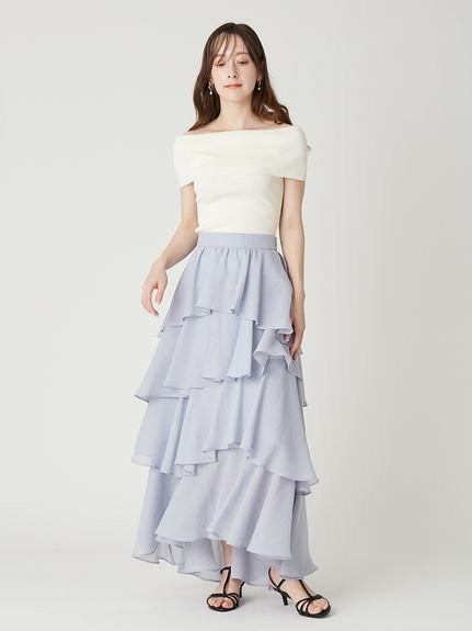 FRAY I.D｜アシメフリルティアードスカート | Rakuten Fashion(楽天