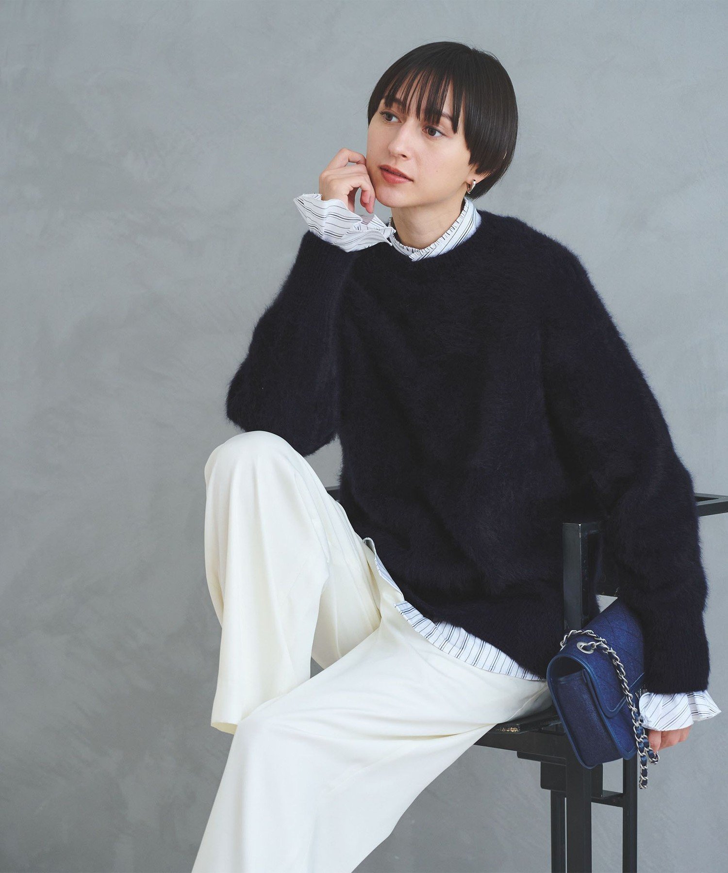 UNITED ARROWS｜フォックスカシミヤ クルーネック ニット | Rakuten