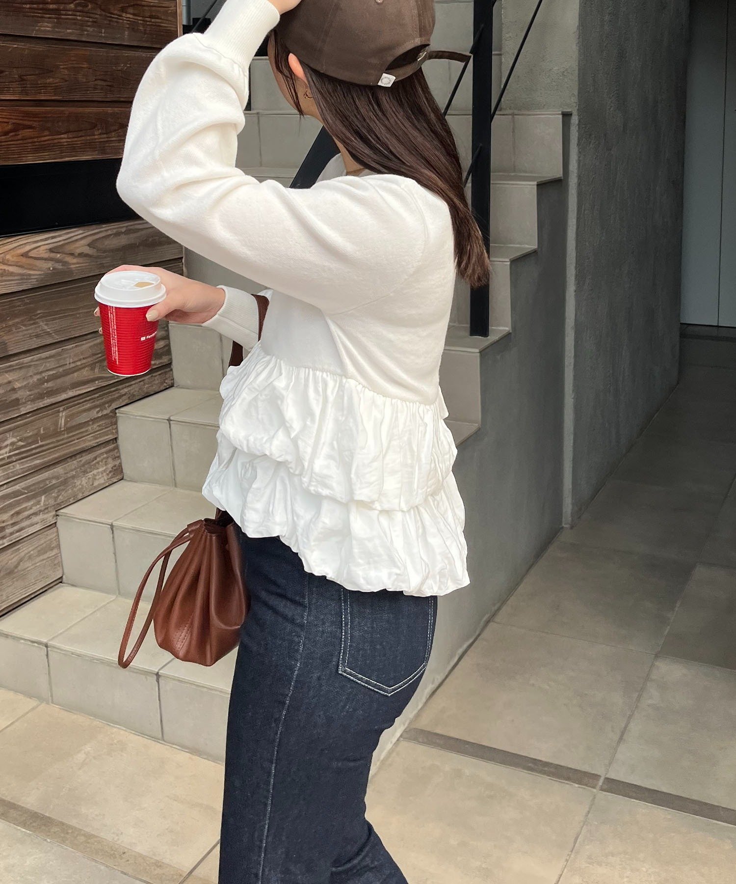 CAPRICIEUX LE'MAGE｜バルーンティアードプルオーバー | Rakuten