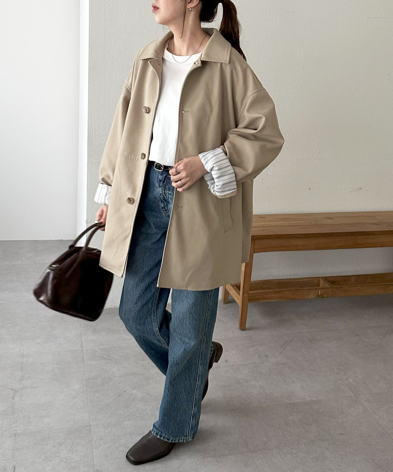 Discoat｜【新色追加!/ユニセックス】フェイクスエードショートコート