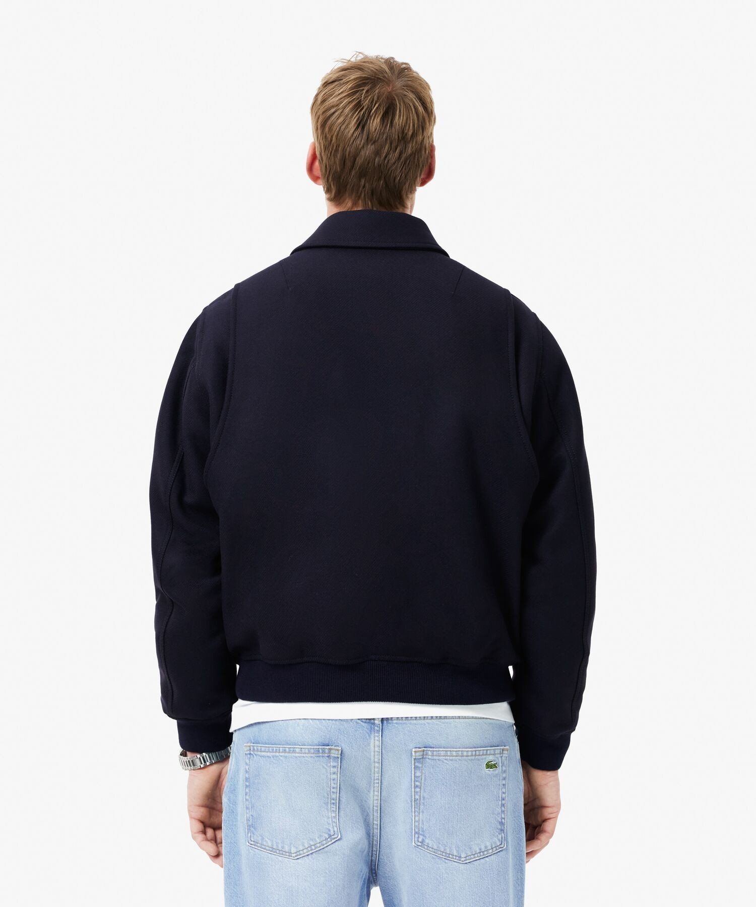 LACOSTE｜裏地キルティング 中綿 ウールアビエイタージャケット