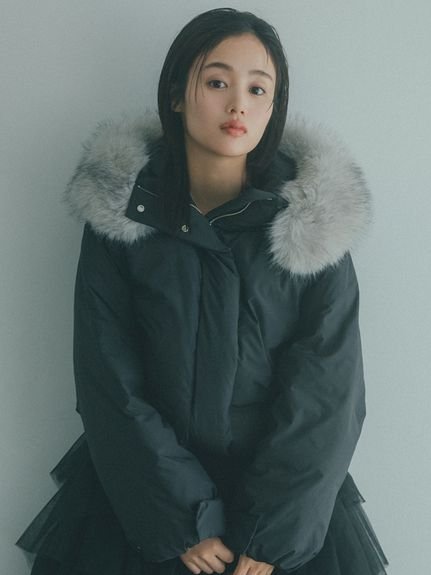 SNIDEL｜【WEB限定カラーあり】西川フードファーショートダウン