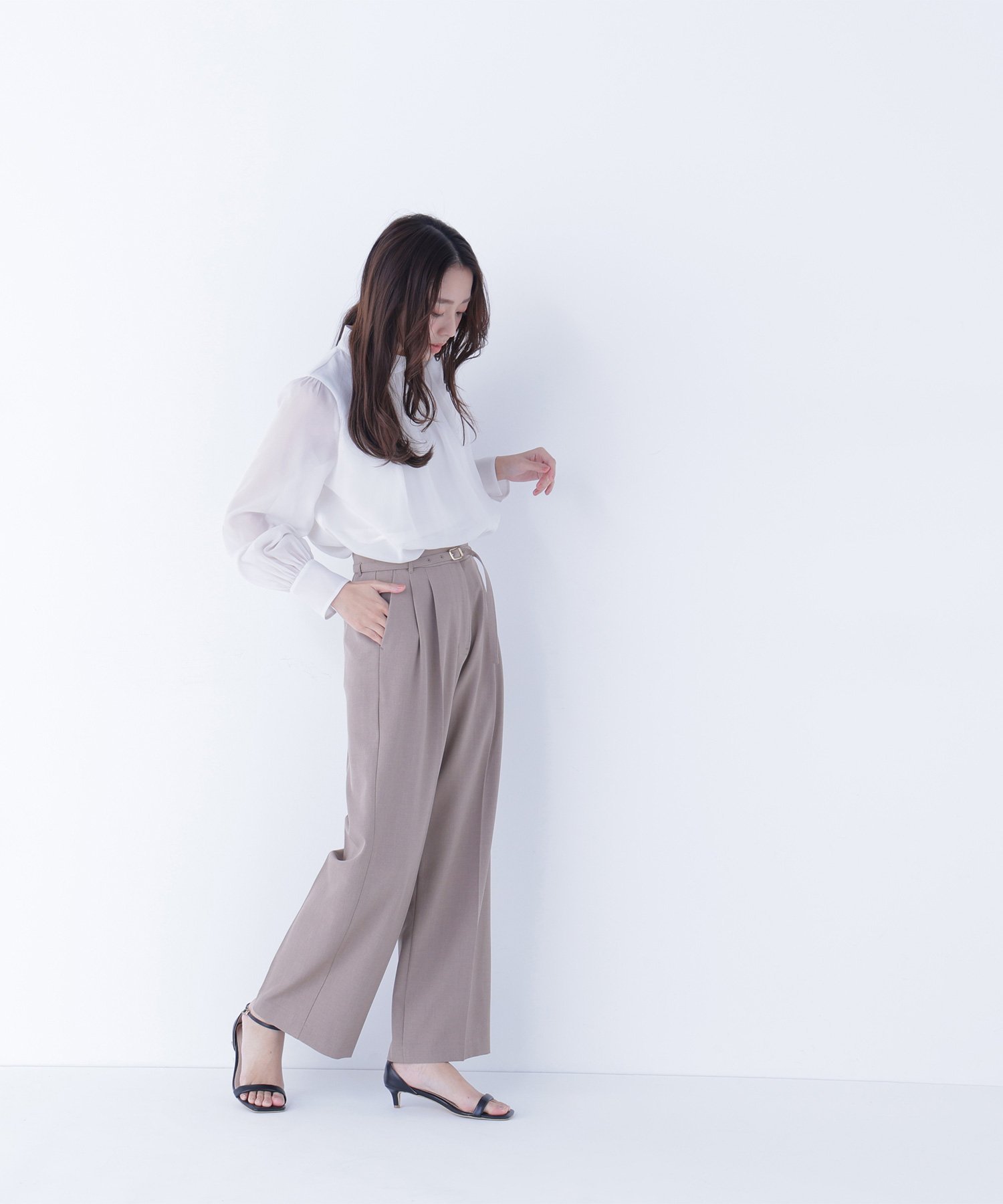 NATURAL BEAUTY BASIC｜クラッシー SETUP ツータックパンツ | Rakuten