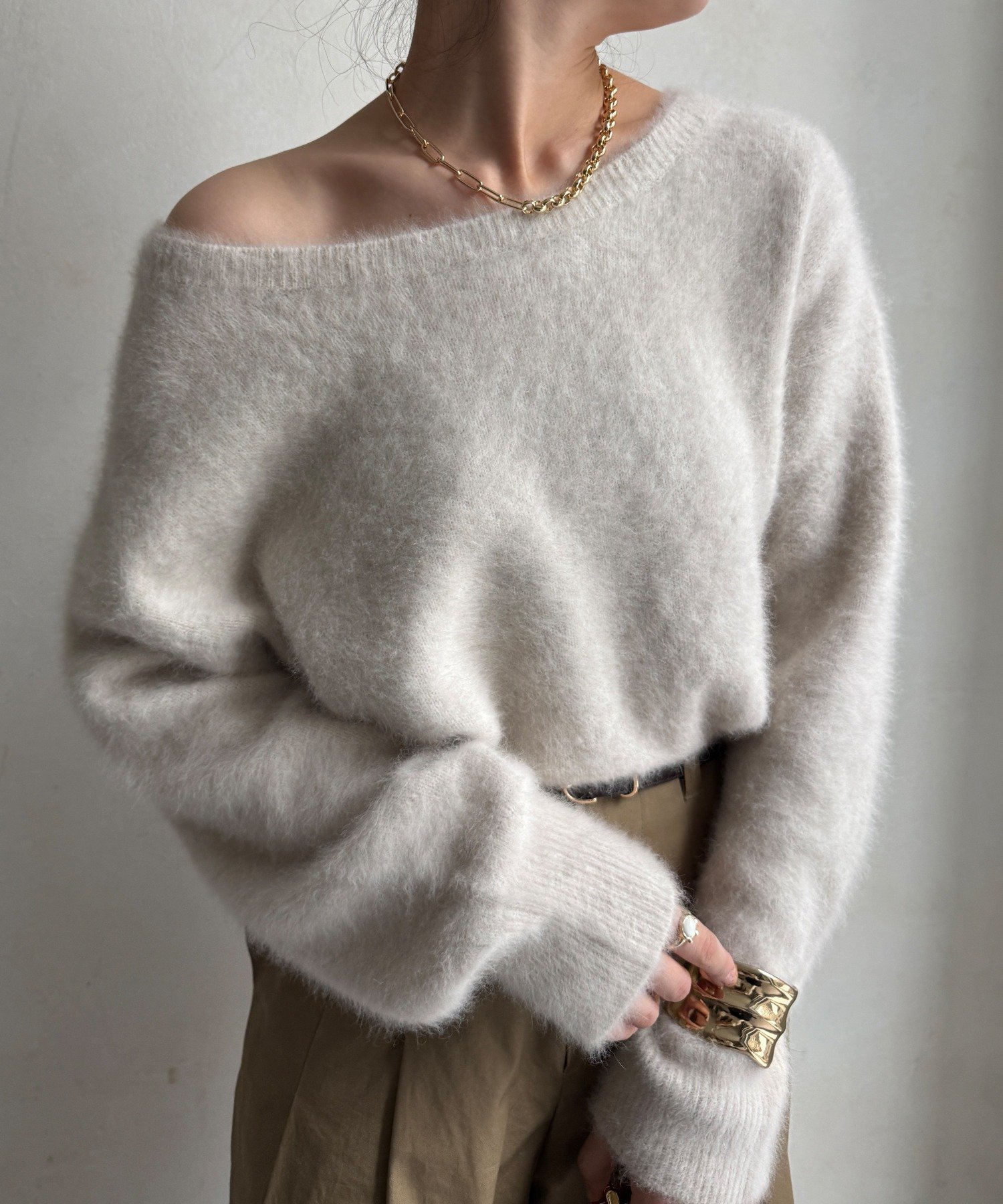 DOUDOU｜ファーカシミヤプルオーバー | Rakuten Fashion(楽天