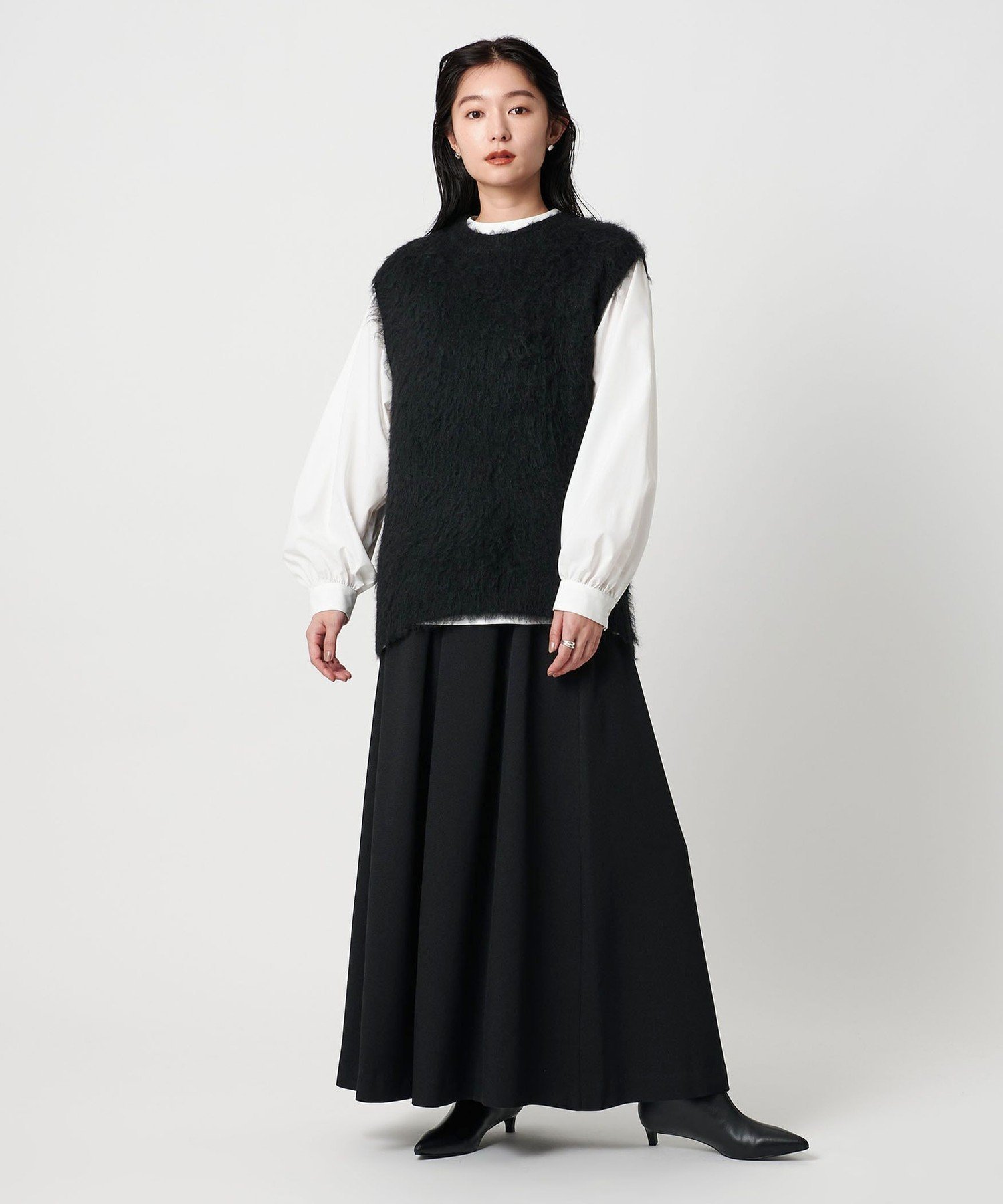 drawer ドゥロワー ツイードスカート 36 UNITED ARROWS 中古・古着通販】DRAWER (ドゥロワー) BLUE ツイードスカート ブルー