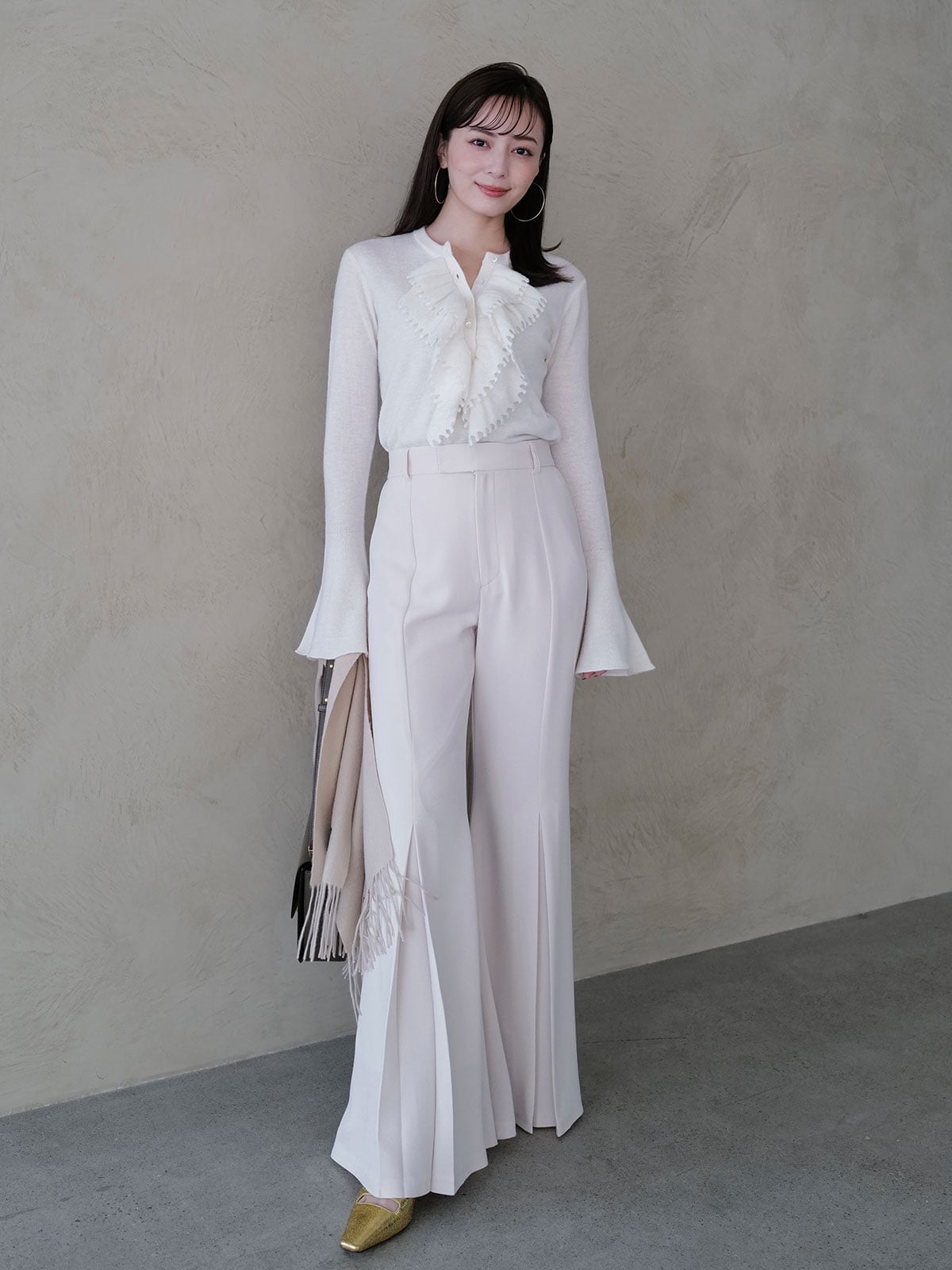 anuans｜カスケードフリルニットトップス | Rakuten Fashion(楽天