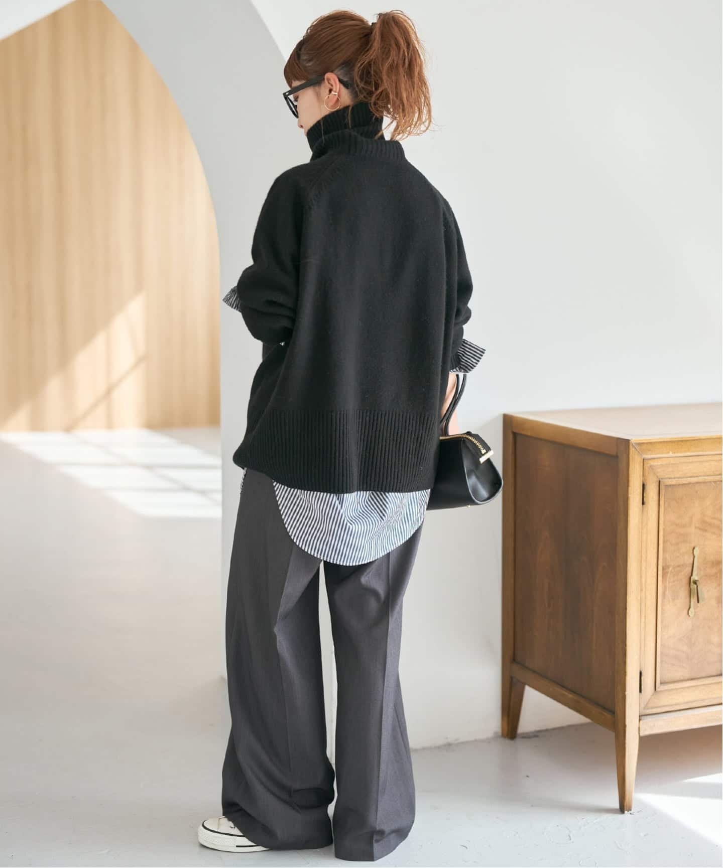 Spick & Span｜《WEB限定カラー有り》ウールカシミヤ ラグランタートル