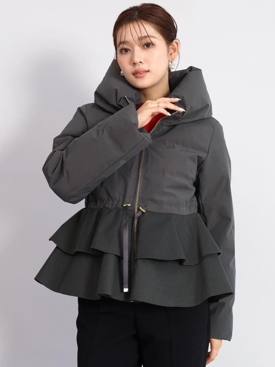 Vin｜フリルペプラムダウンコート | Rakuten Fashion(楽天ファッション