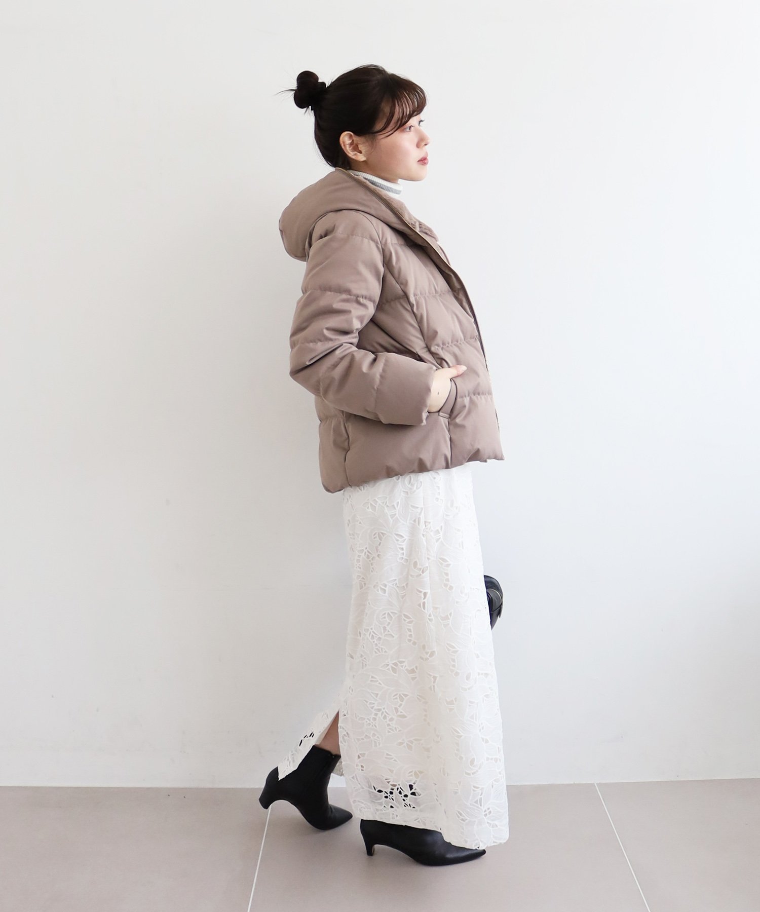le.coeur blanc｜ファーフードショートダウン | Rakuten Fashion(楽天