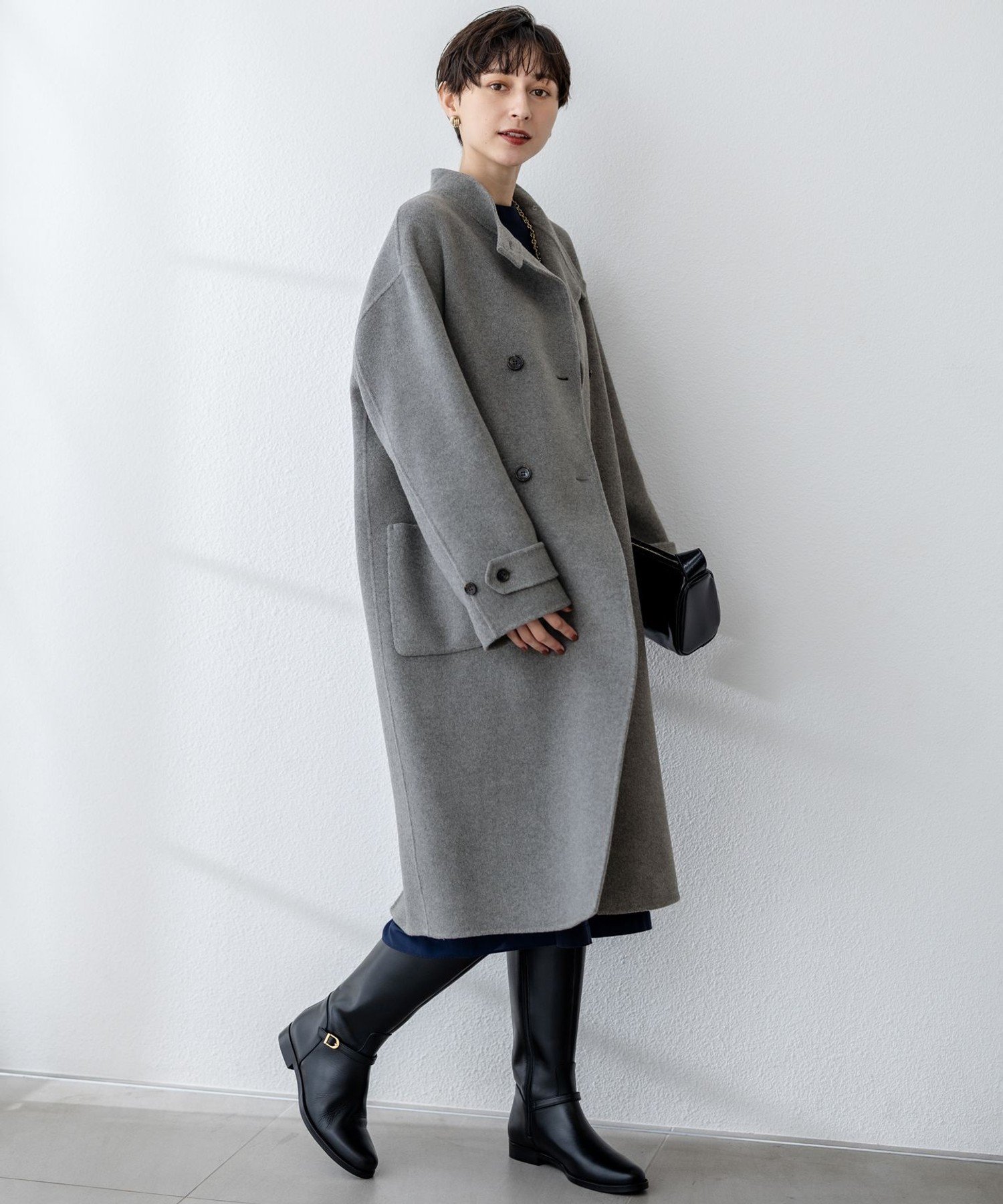 23区｜【VERY掲載】MANTECOPureリバー スタンドカラーコート | Rakuten