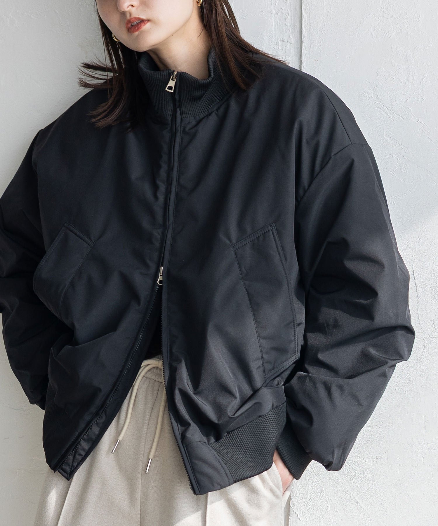 VitaFelice｜中綿ダブルジップブルゾン MA-1 | Rakuten Fashion(楽天