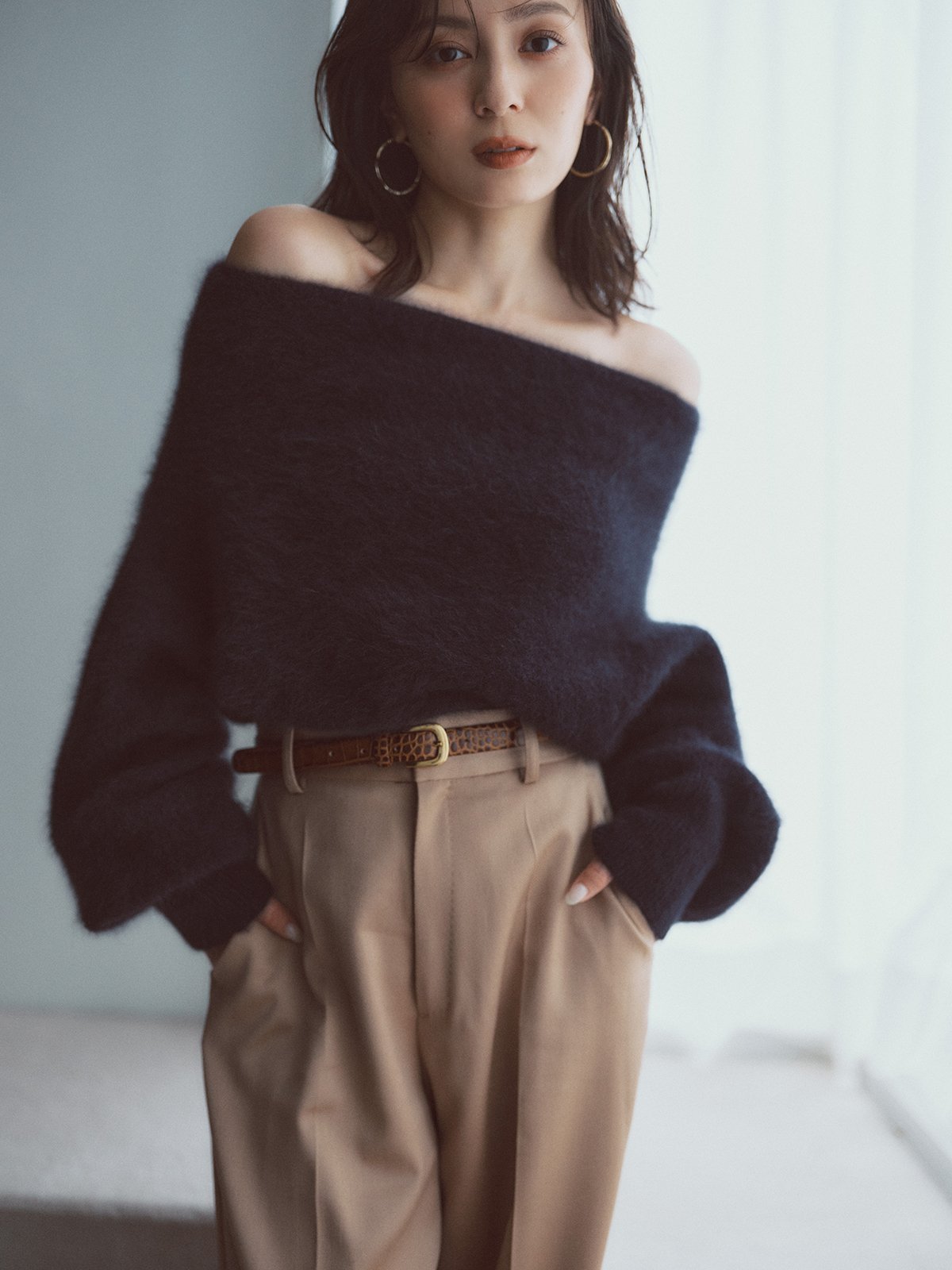 anuans｜ラクーンフォックスオフショルニットプルオーバー | Rakuten