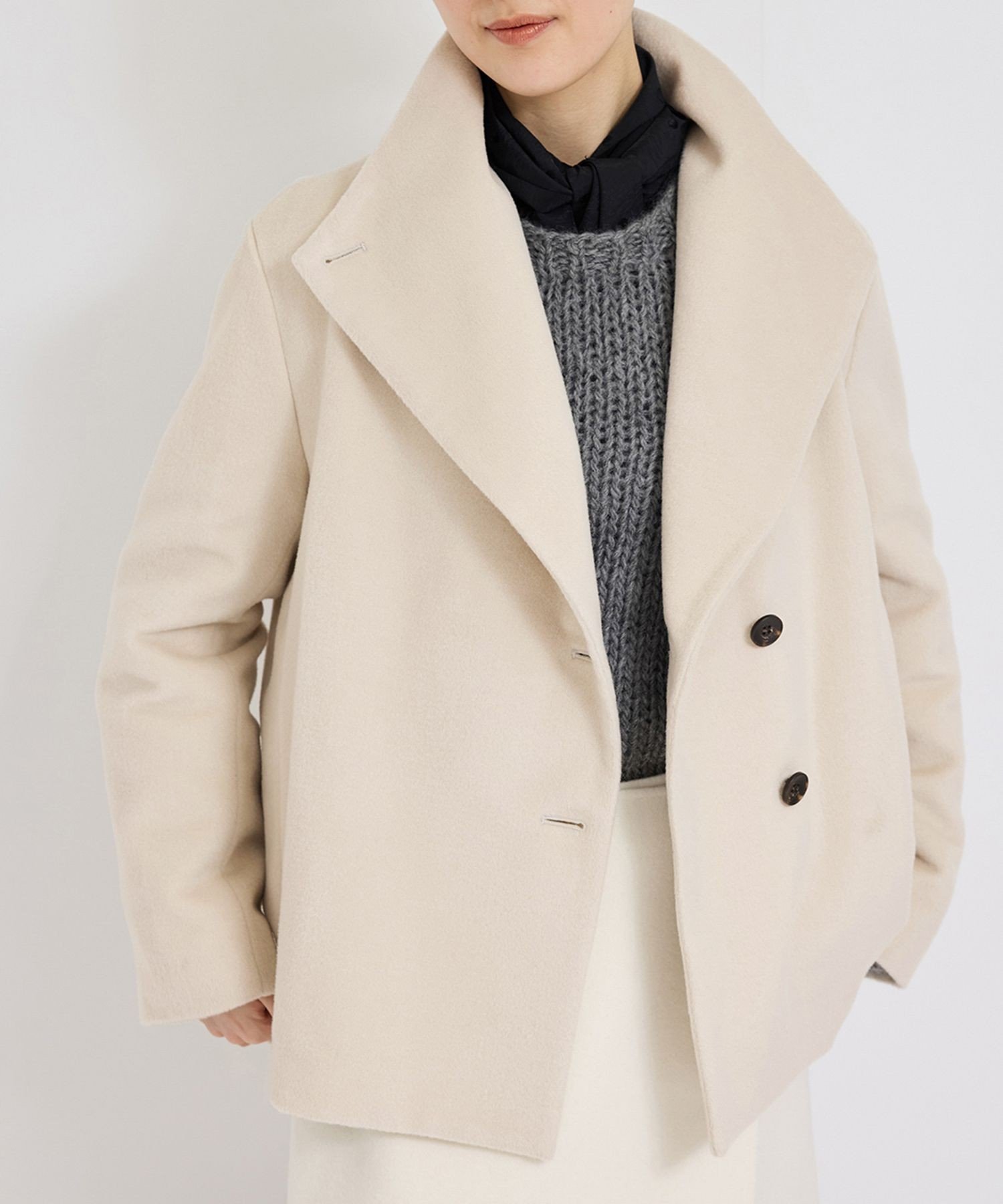 ROPE'｜【高評価】プレミアムカシミヤショートコート | Rakuten