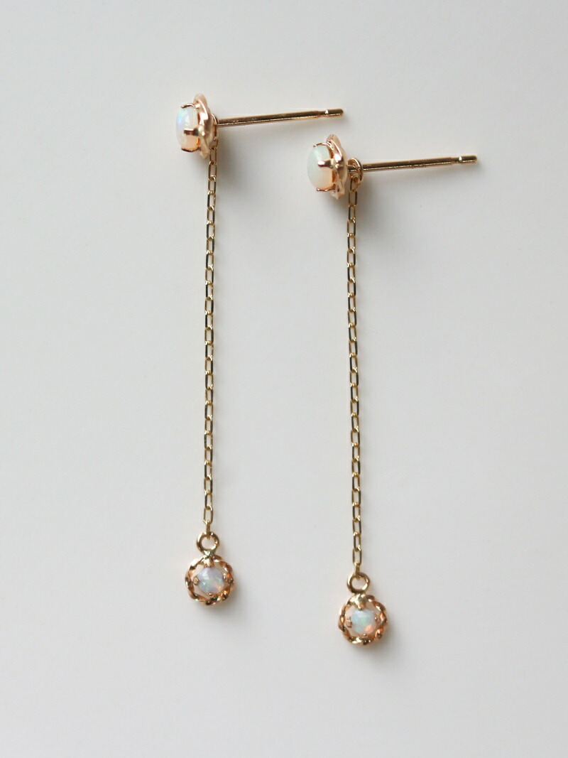 cui-cui｜オパール チェーン ピアス | K10YG | Rakuten Fashion(楽天
