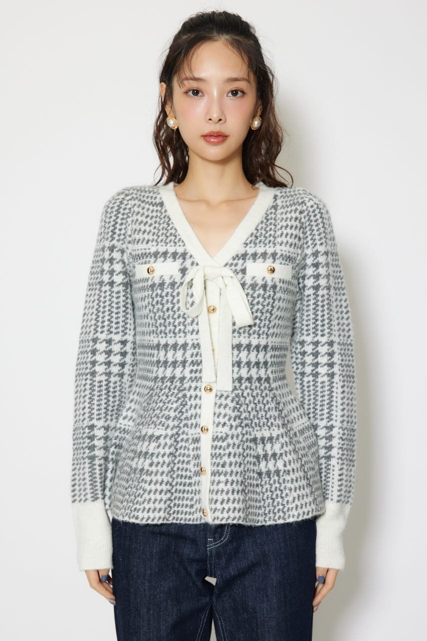 rienda｜2WAYペプラムジャガードニットカーディガントップス | Rakuten