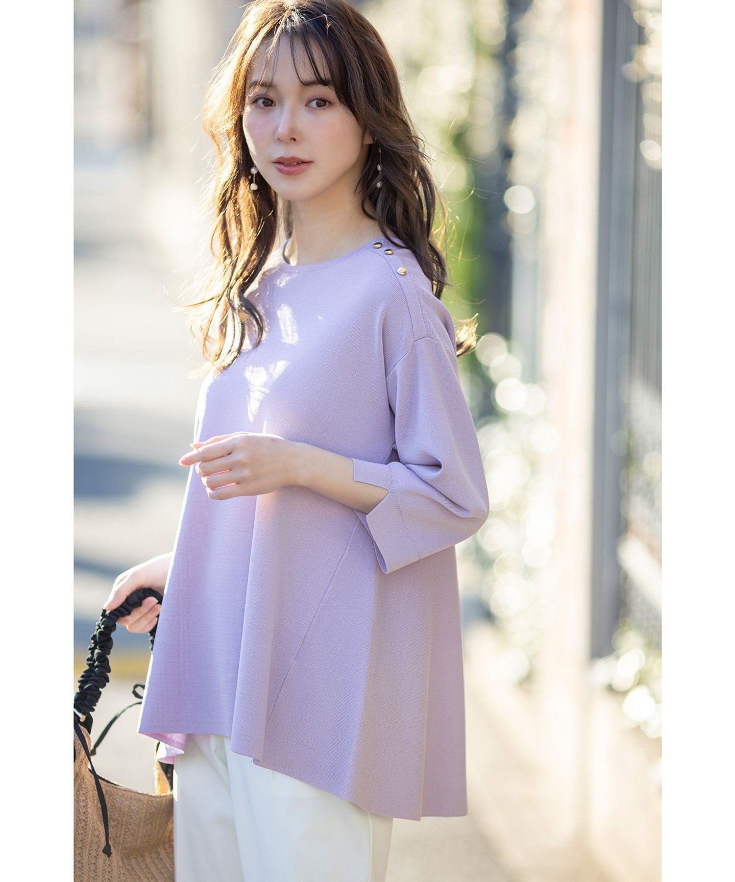 ANY SIS｜【UVカット・洗える】フレアニット チュニック | Rakuten