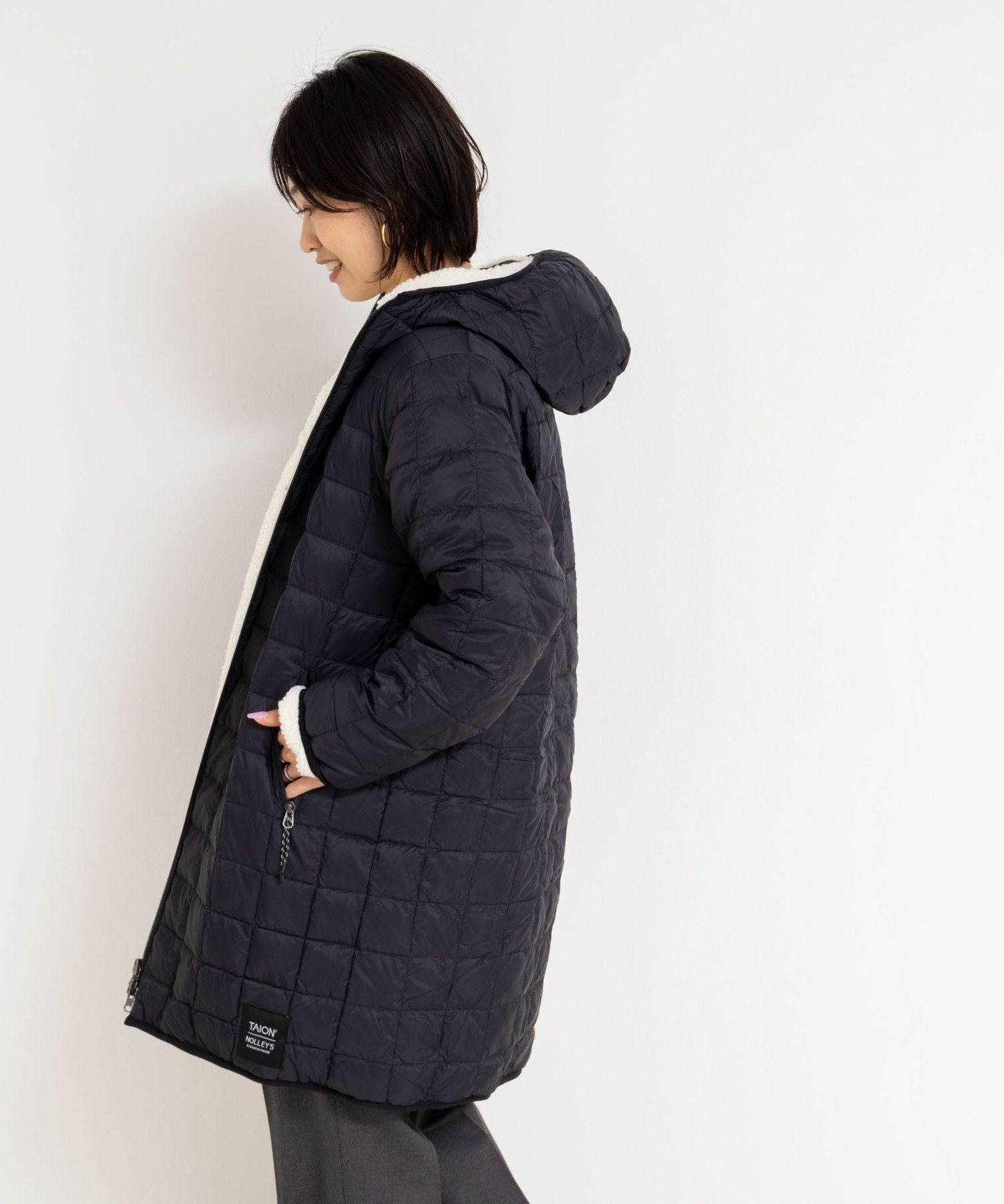 NOLLEY'S｜◇【WEB限定】【TAION/タイオン】別注ボア×ダウンフード