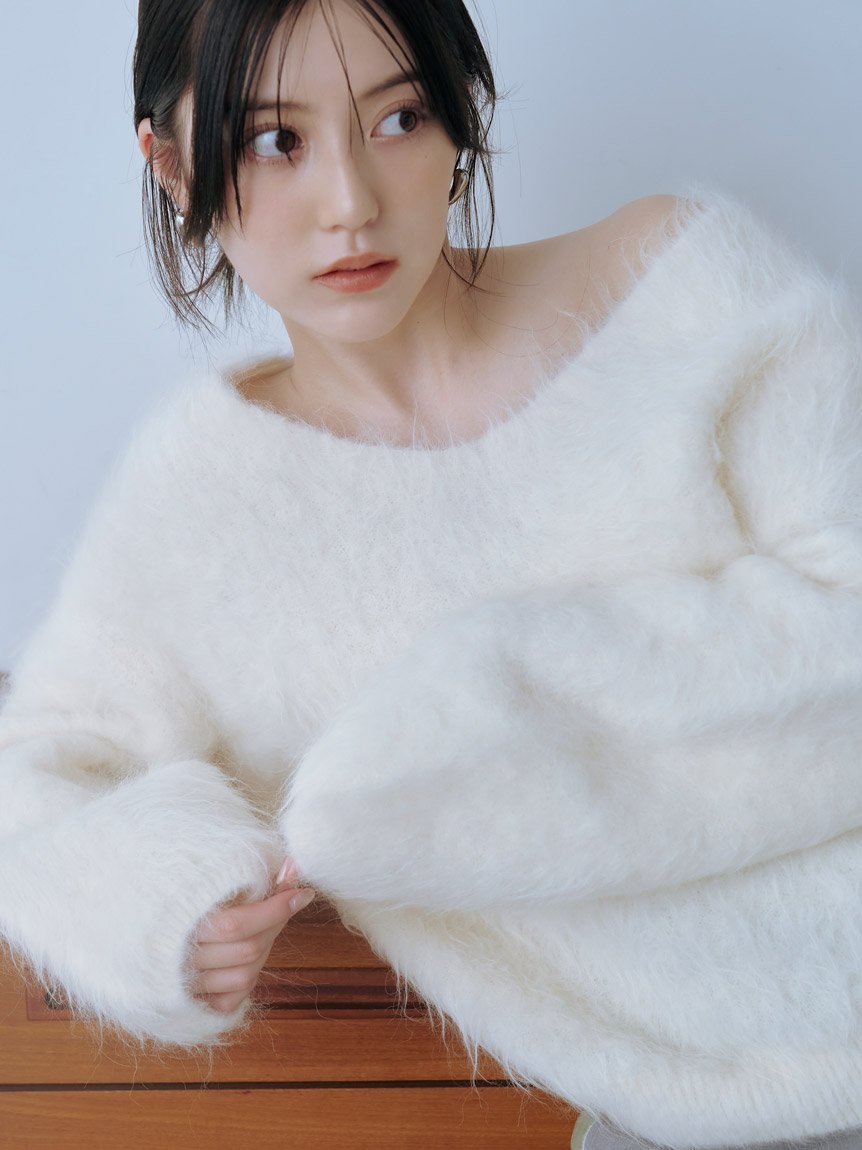 SNIDEL｜【HIGH QUALITY】スリアルパカVネックプルオーバー | Rakuten