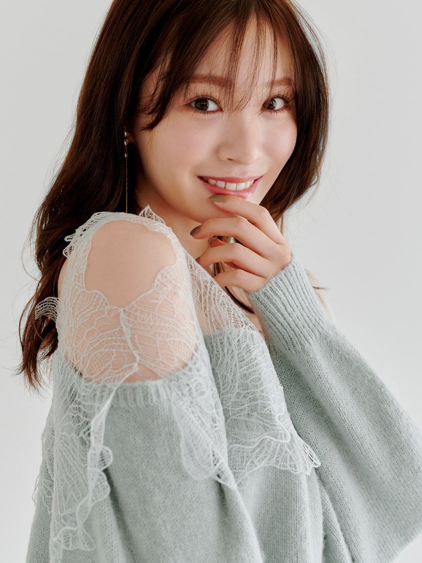 SNIDEL｜レーストリミングニットプルオーバー | Rakuten Fashion(楽天