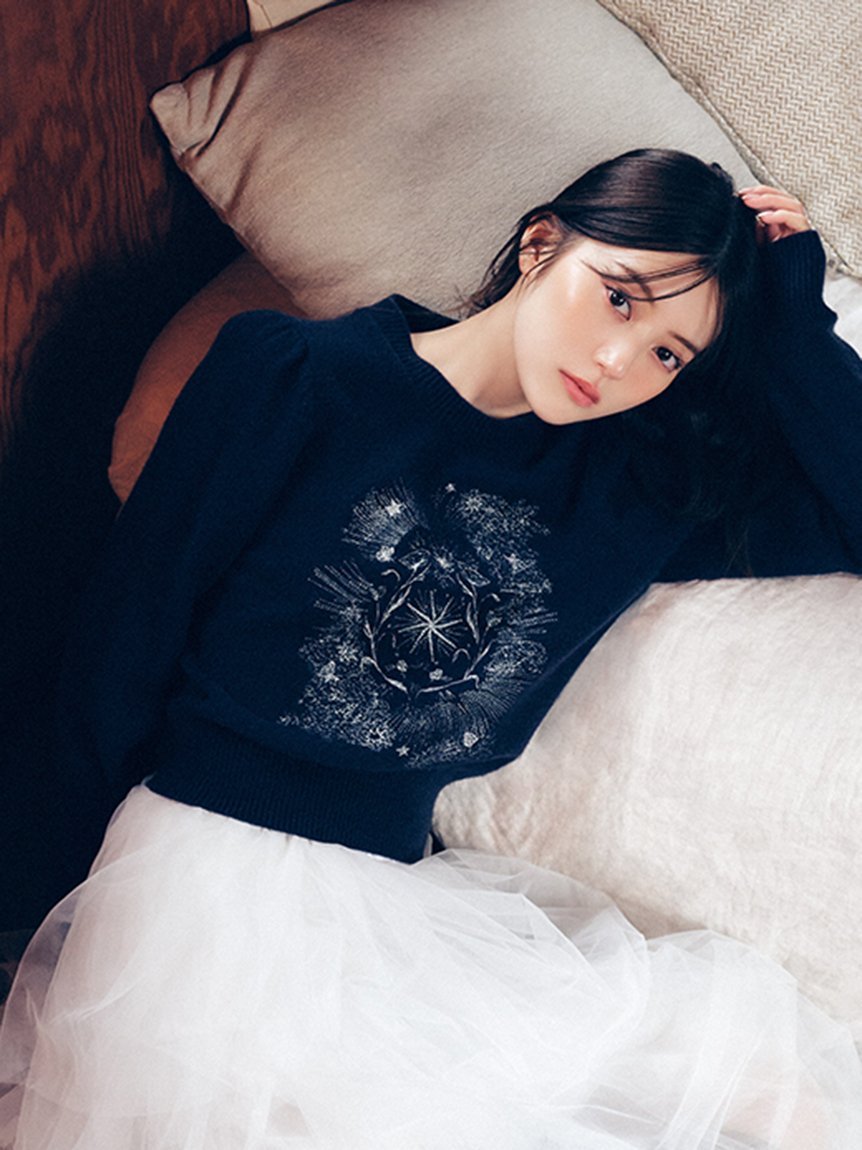 FRAY I.D｜エトワールエンブロイダリーニット | Rakuten Fashion(楽天