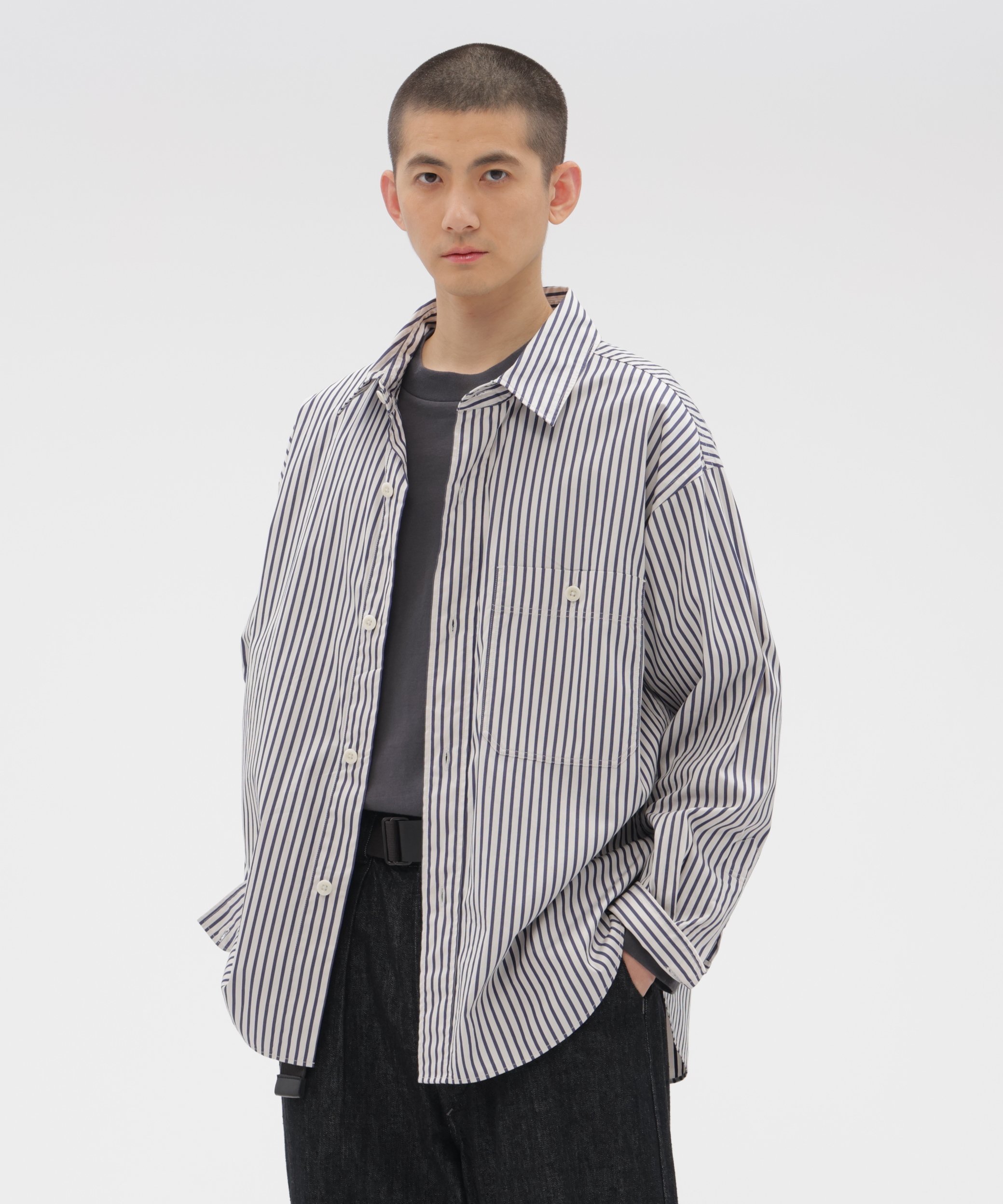 MARGARET HOWELL｜VINTAGE COMPACT COTTON STRIPE SHIRT | Rakuten