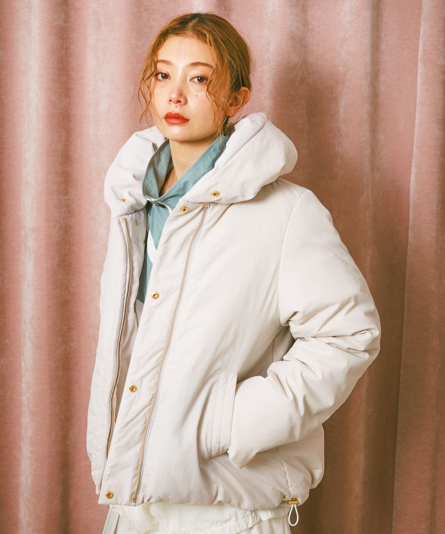 BAYFLOW｜[おうちで手洗い可]リバーシブルコーデュロイダウン