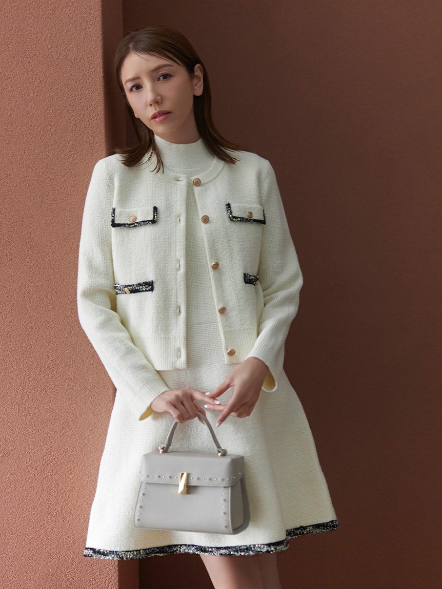 CELFORD｜【限定カラーあり】トリムミニニットワンピースセット