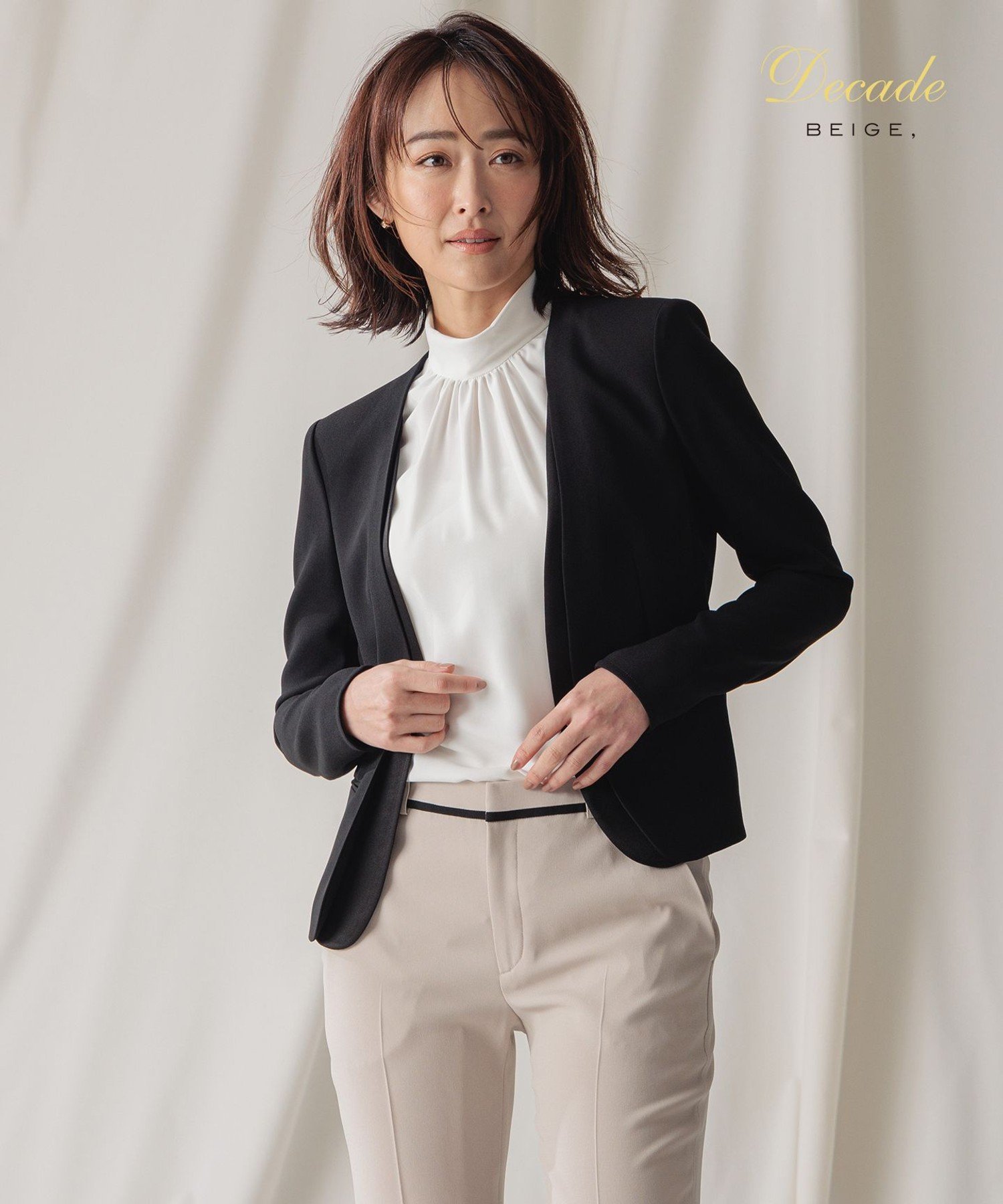 BEIGE,｜CINDY / ダブルカラージャケット | Rakuten Fashion(楽天