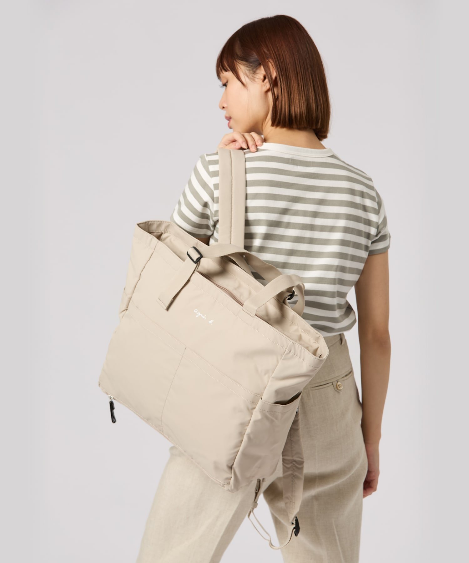 agnes b.｜ロゴ ペアレンツバッグ マザーズバッグ | Rakuten Fashion