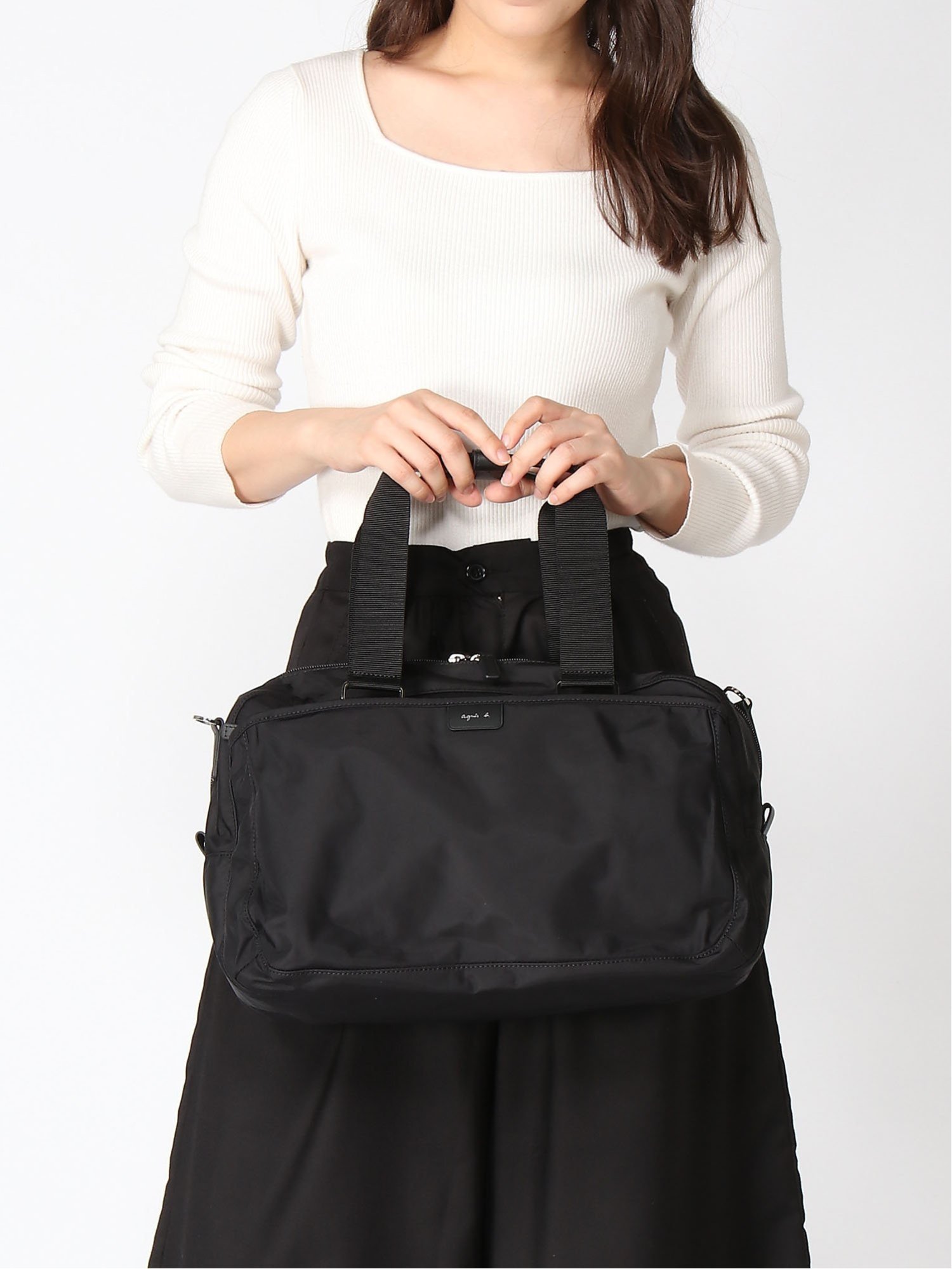 agnes b.｜ナイロン 2wayボストンバッグ 