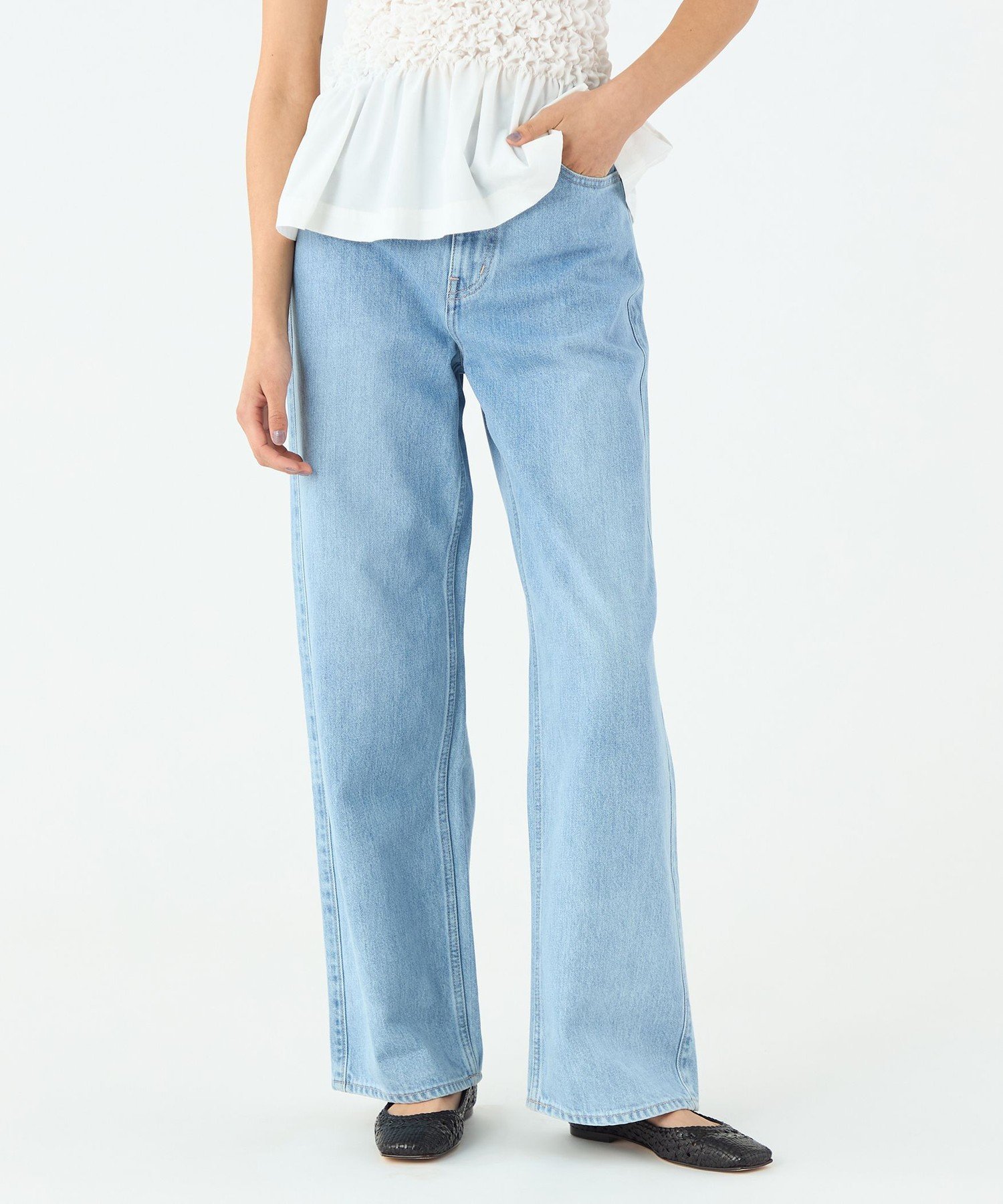 TOMORROWLAND｜デニム ワイドストレートパンツ | Rakuten Fashion(楽天