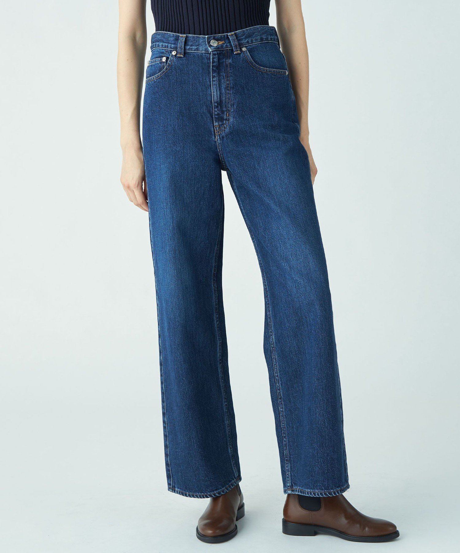 ☆新品タグ付☆ 現行モデル MACPHEE ワイドデニム 日本製 L相当 36