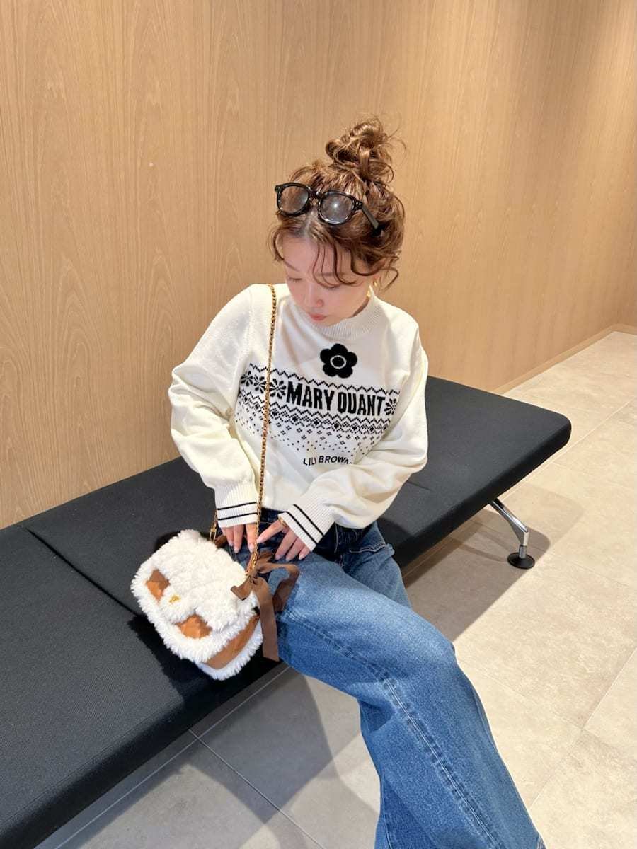 LILY BROWN｜【LILY BROWN×MARY QUANT】ジャガードロゴニットトップス