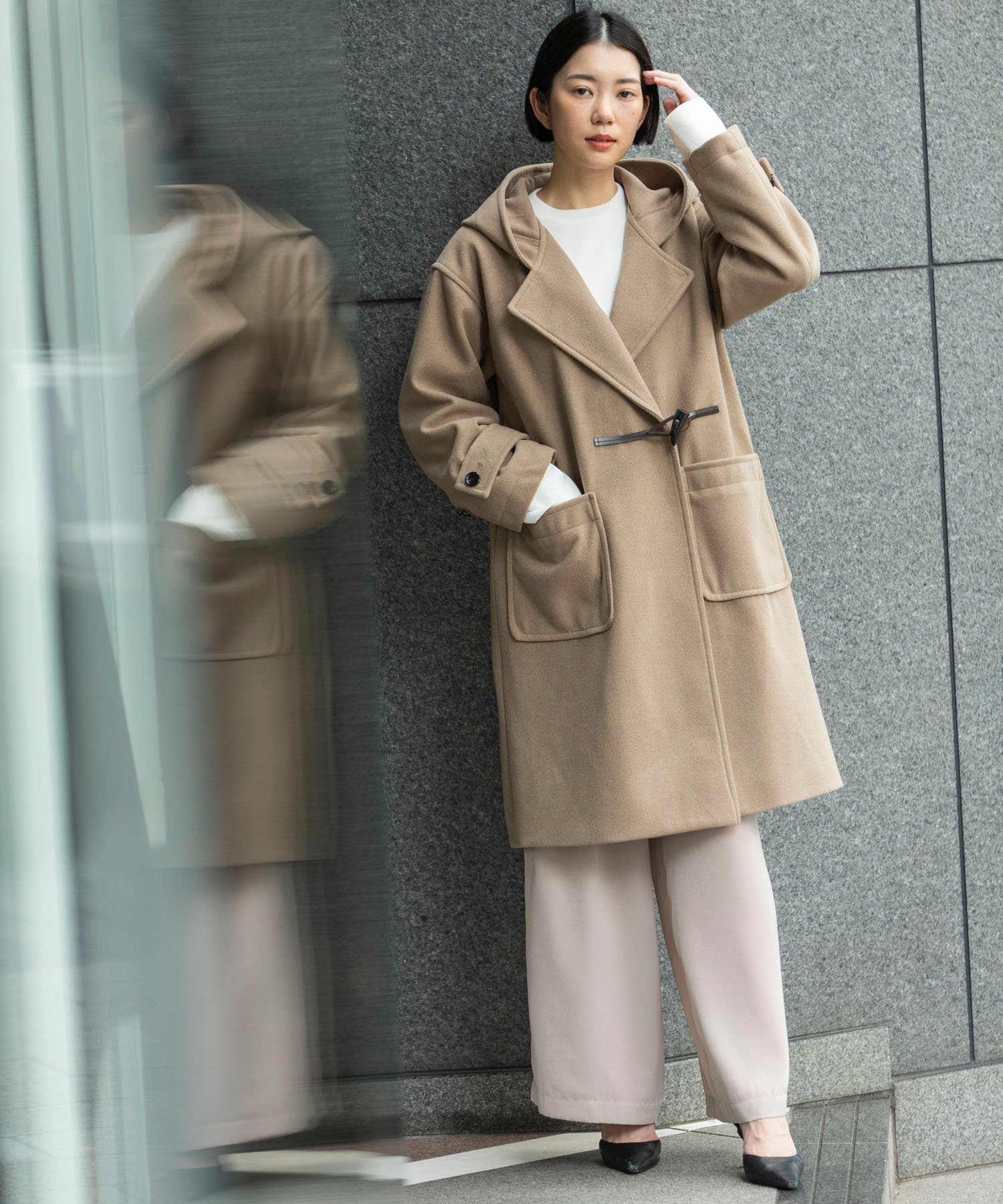 Munich｜マイクロシープダブルジャージダッフルコート | Rakuten