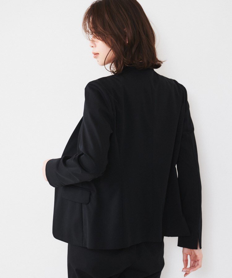 UNTITLED｜【通勤スーツ】コットン混ジャージ カラーレスジャケット