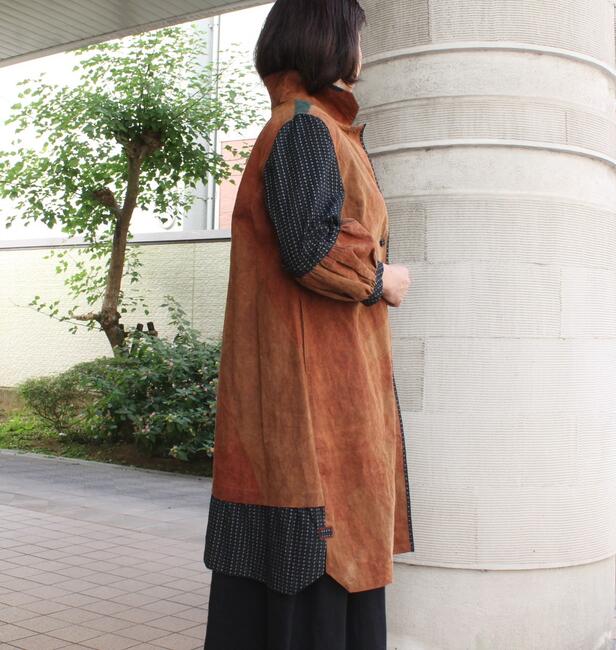楽天市場】古布のぼり旗コート 作家一点物 古布 リメイク 服 絣 のぼり