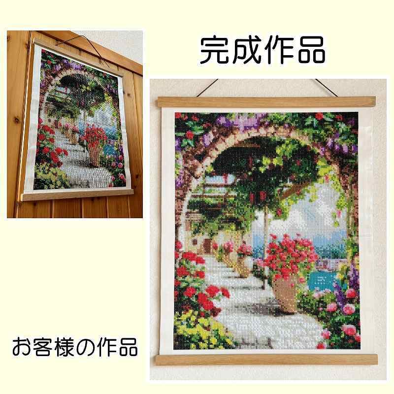 楽天市場】ダイヤモンドアート 大型 ヨーロッパ 花の回廊 50×40cm 四角