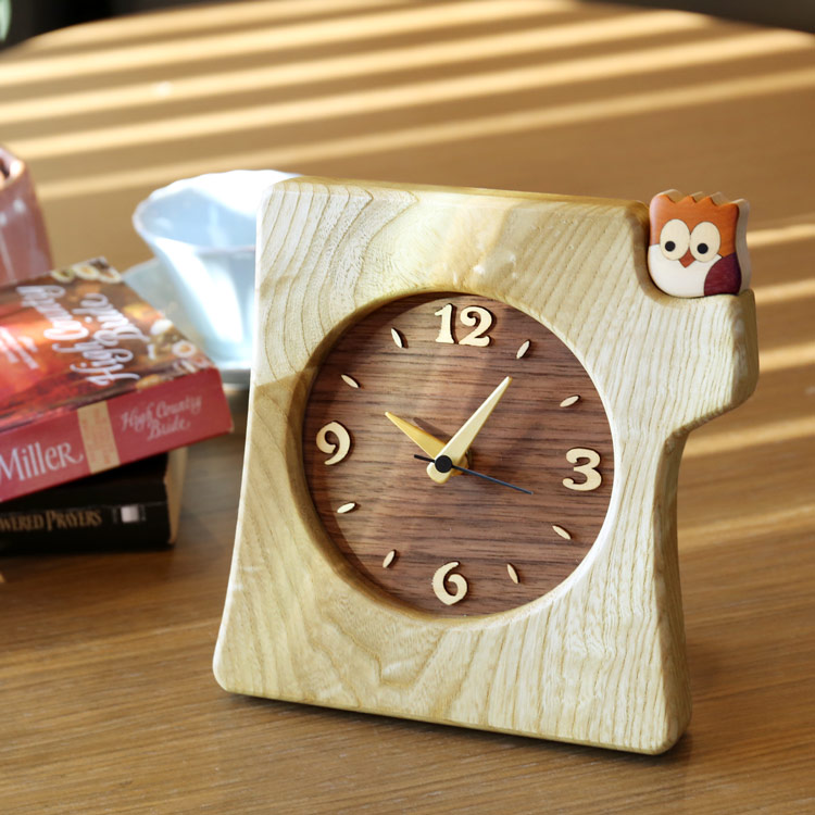 楽天市場】時計 壁掛け アナログ 置き時計 かわいい 木目 コンパクト