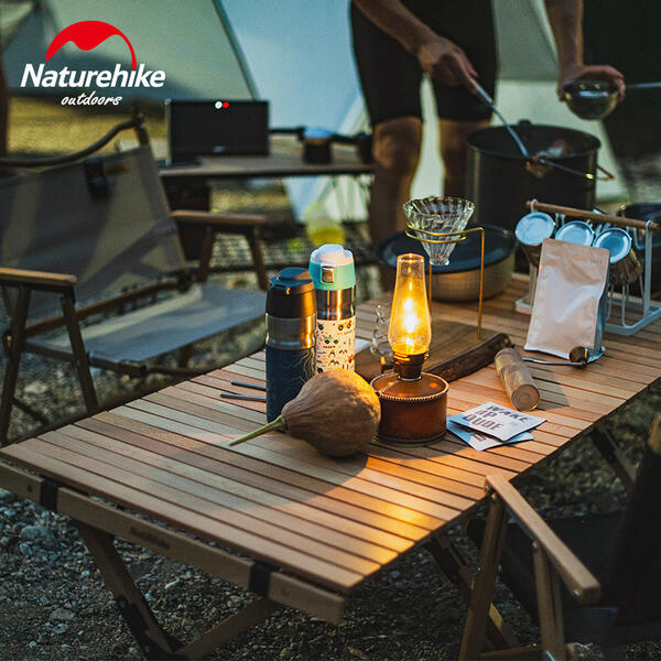 楽天市場】【NatureHike】簡単組立 木製 キャンプテーブル 耐荷重 30