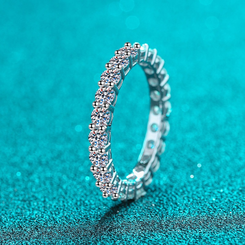 楽天市場】モアサナイト リング 指輪 モアッサナイト フルエタニティ