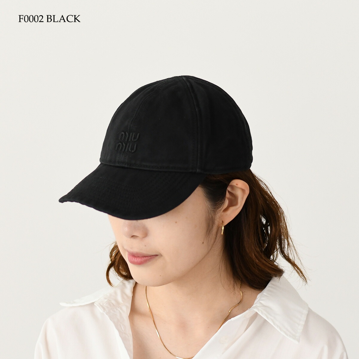 楽天市場】MIU MIU ミュウミュウ 帽子 キャップ 5HC3702CR2 ドリル