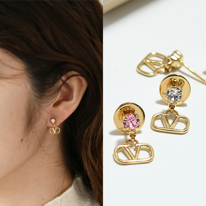 楽天市場】VALENTINO ヴァレンティノ ピアス アクセサリー Vロゴ