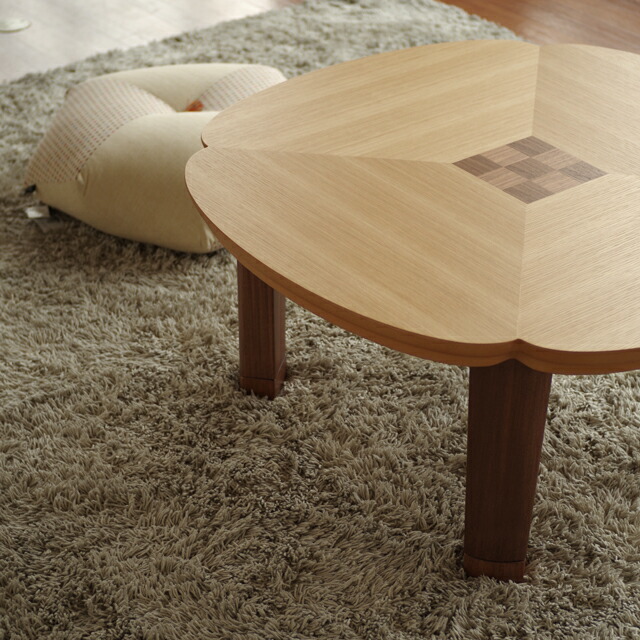 楽天市場】Hanabishiこたつ 花形 円形 テーブル 90×90ナラ