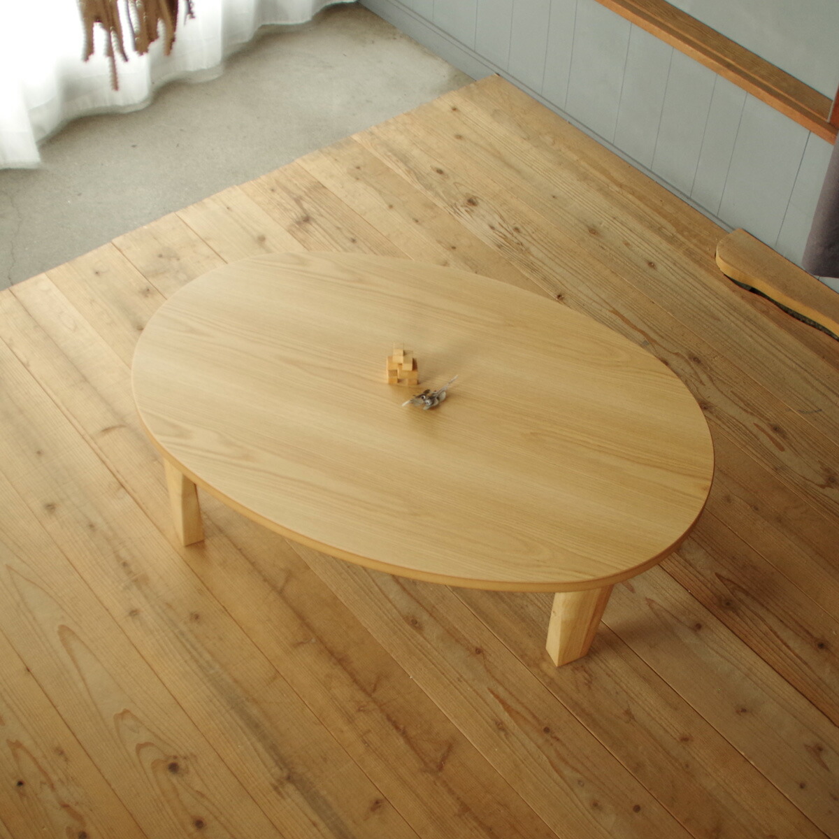 楽天市場】STAR LIGHT座卓 楕円形 折れ脚 テーブル 120×80 ナラ