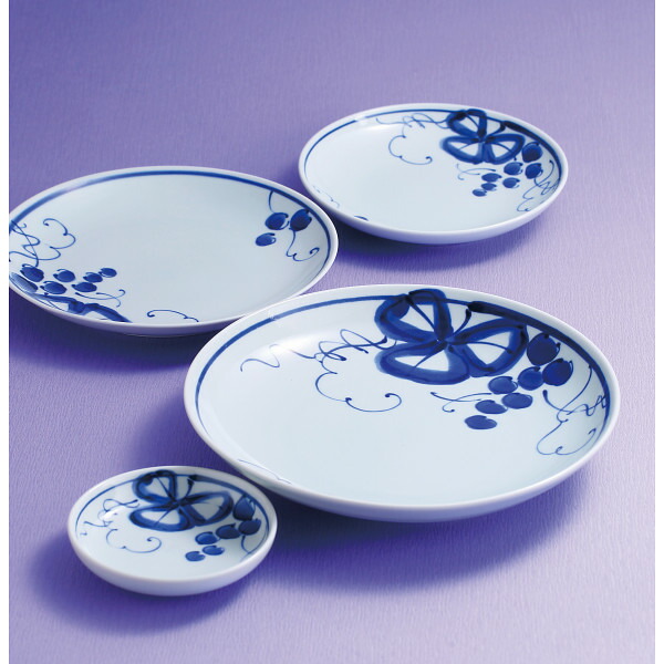 楽天市場】波佐見焼 古染青磁ぶどう絵 ホームセット皿20客揃 039-489M