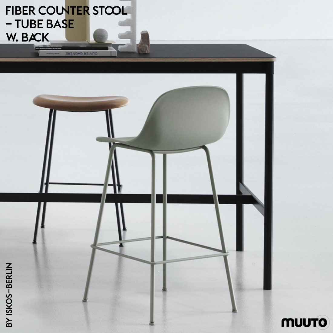 楽天市場】Muuto ムート FIBER COUNTER STOOL TUBEBASE with BACKREST